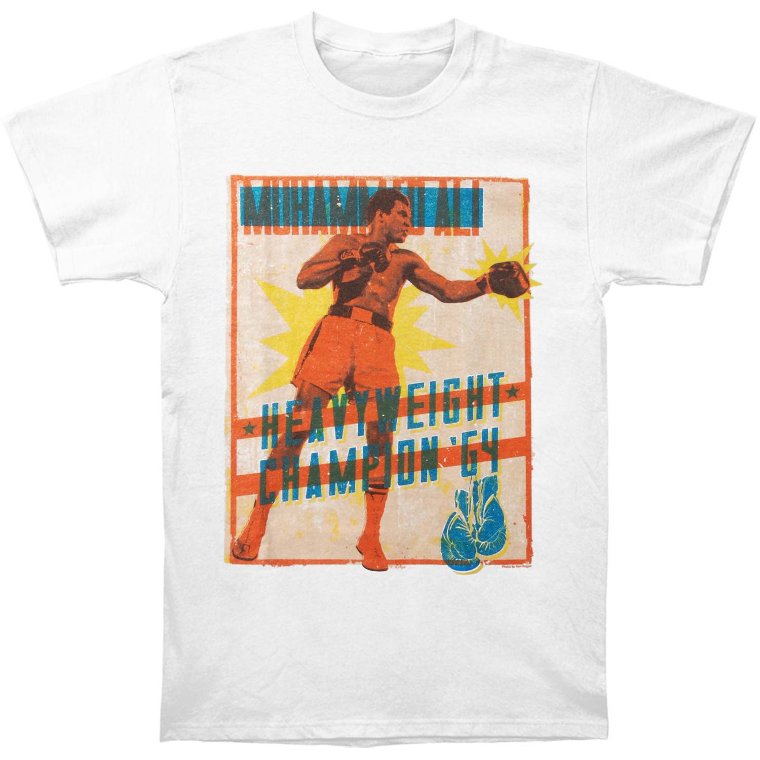 Muhammad Ali Bright Poster Slim Fit T-shirt Front