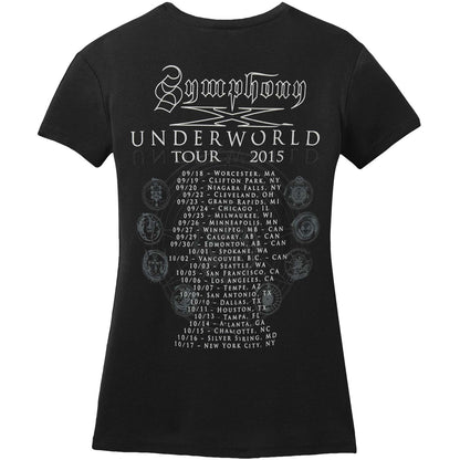 Symphony X Monster Back Dates Ladies Tee Junior Top Back