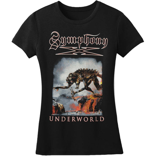 Symphony X Monster Back Dates Ladies Tee Junior Top Front