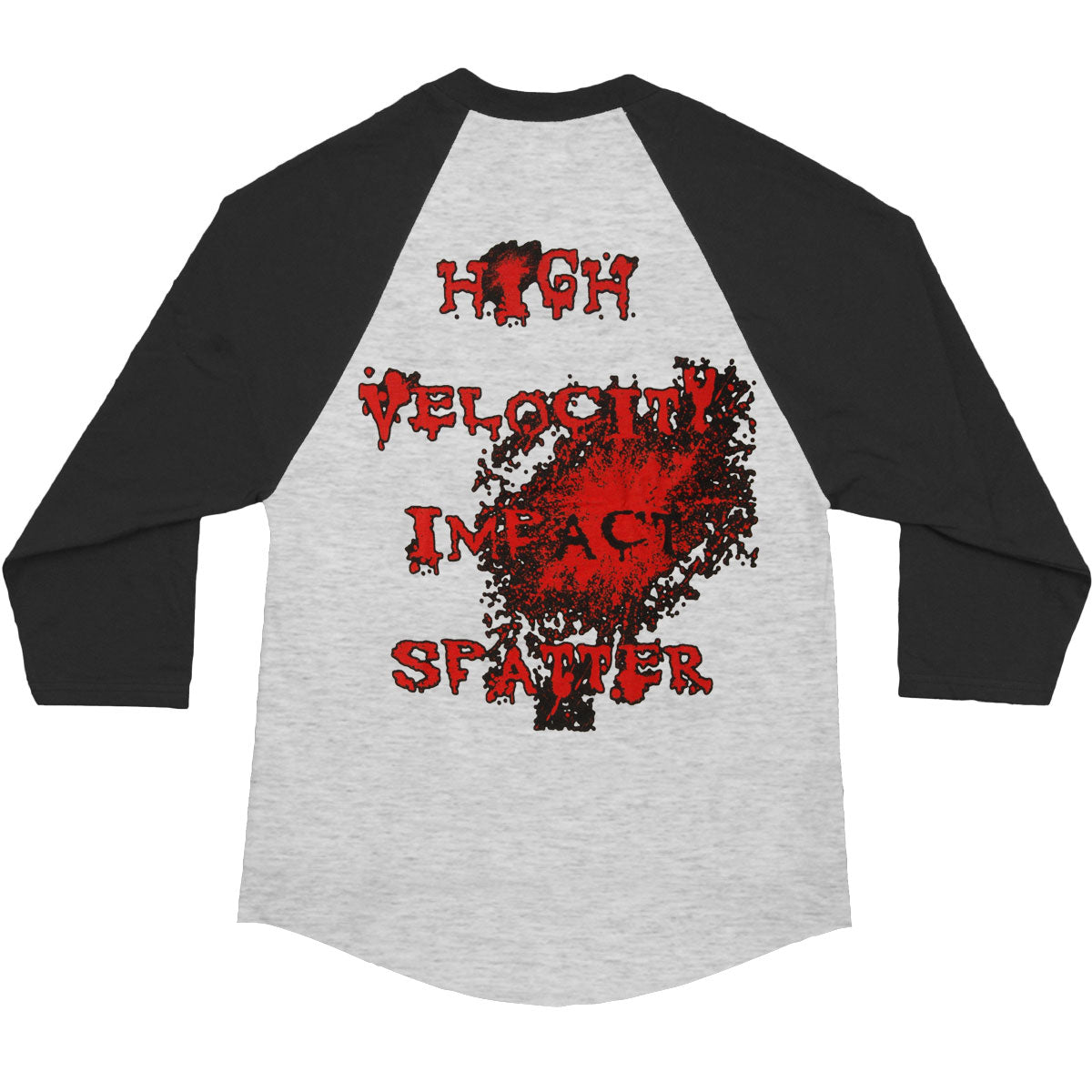 Cannibal Corpse Impact Splatter Raglan Baseball Jersey Back