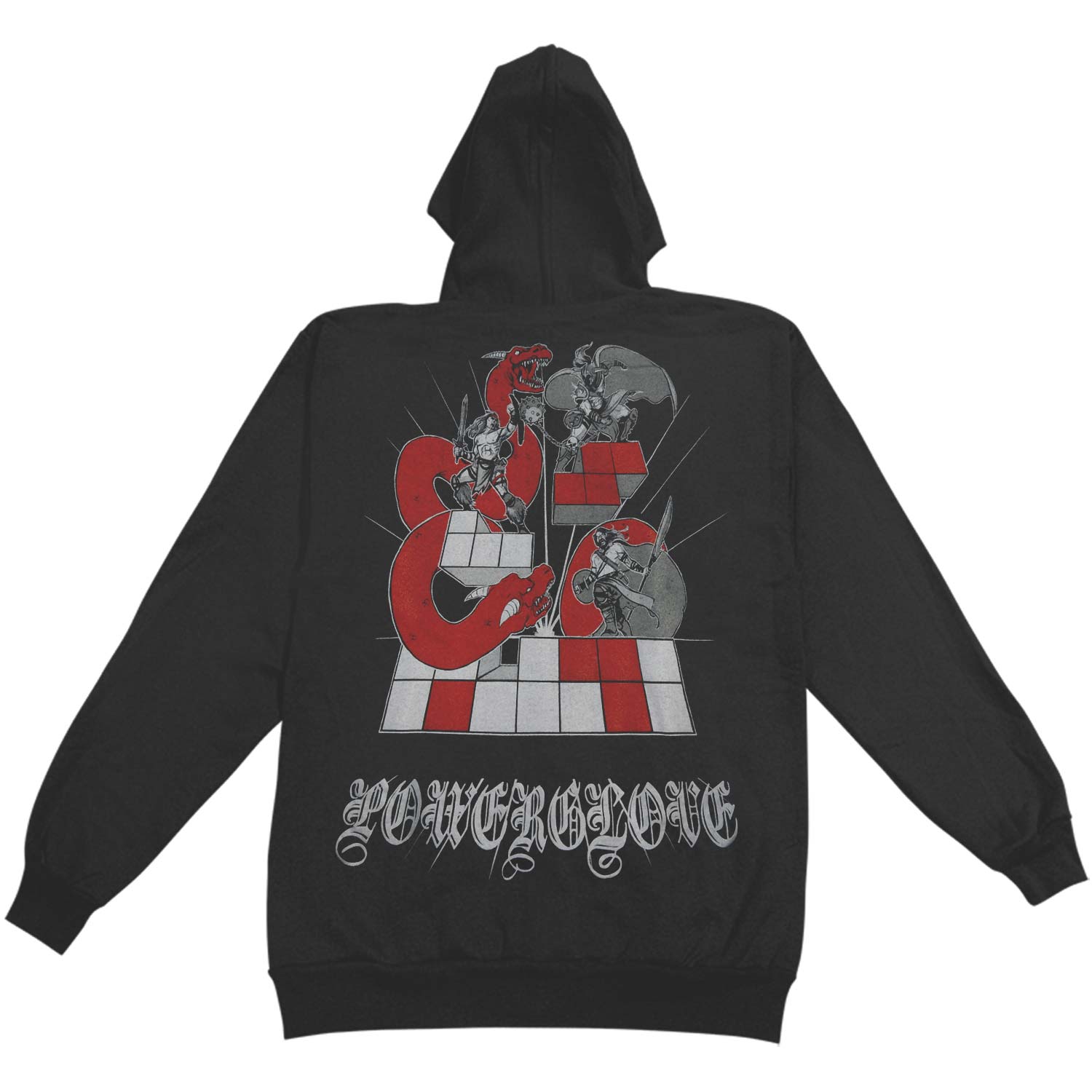 Powerglove Logo Controller Zippered Hooded Sweatshirt Back