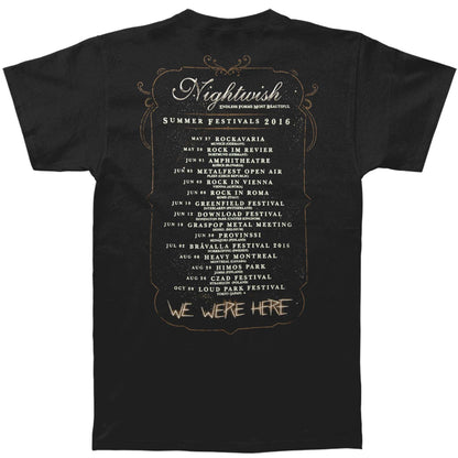 Nightwish Endless Forms Summer Festivals 2016 T-shirt Back