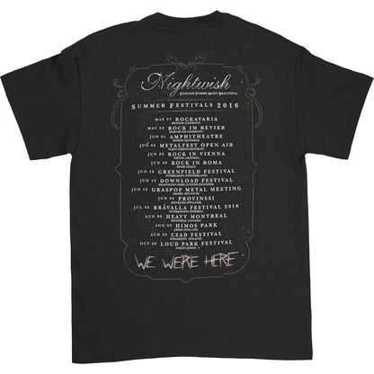 Nightwish Owl Summer Festivals 2016 Tour T-shirt Back