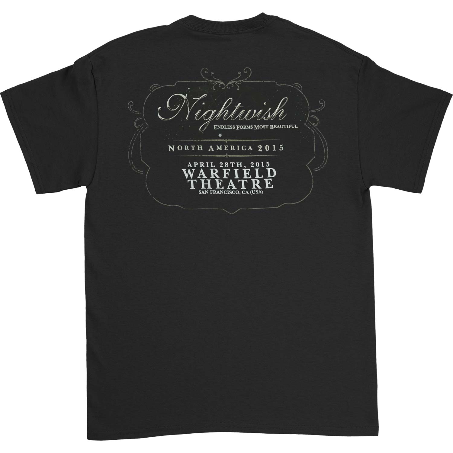 Nightwish April 28th Warfield T-shirt Back