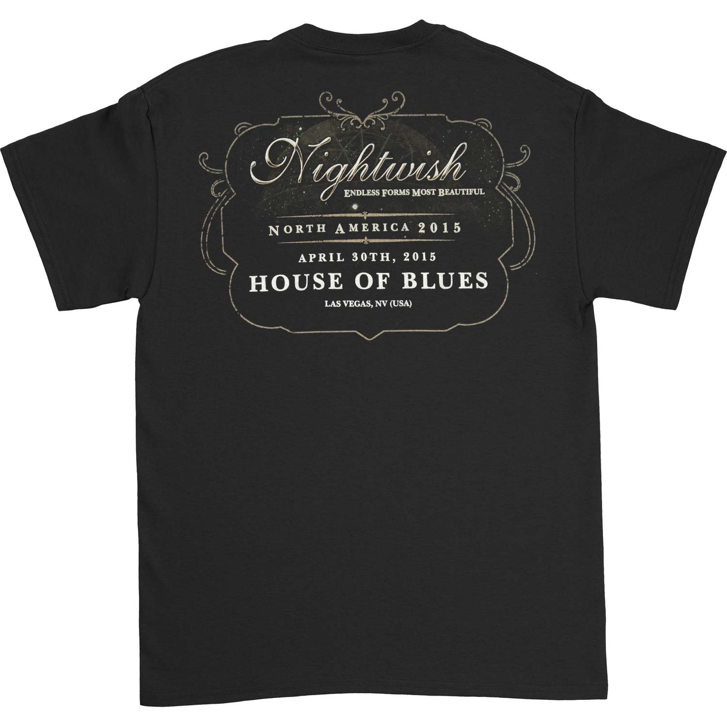 Nightwish April 30th House Of Blues Las Vegas T-shirt Back