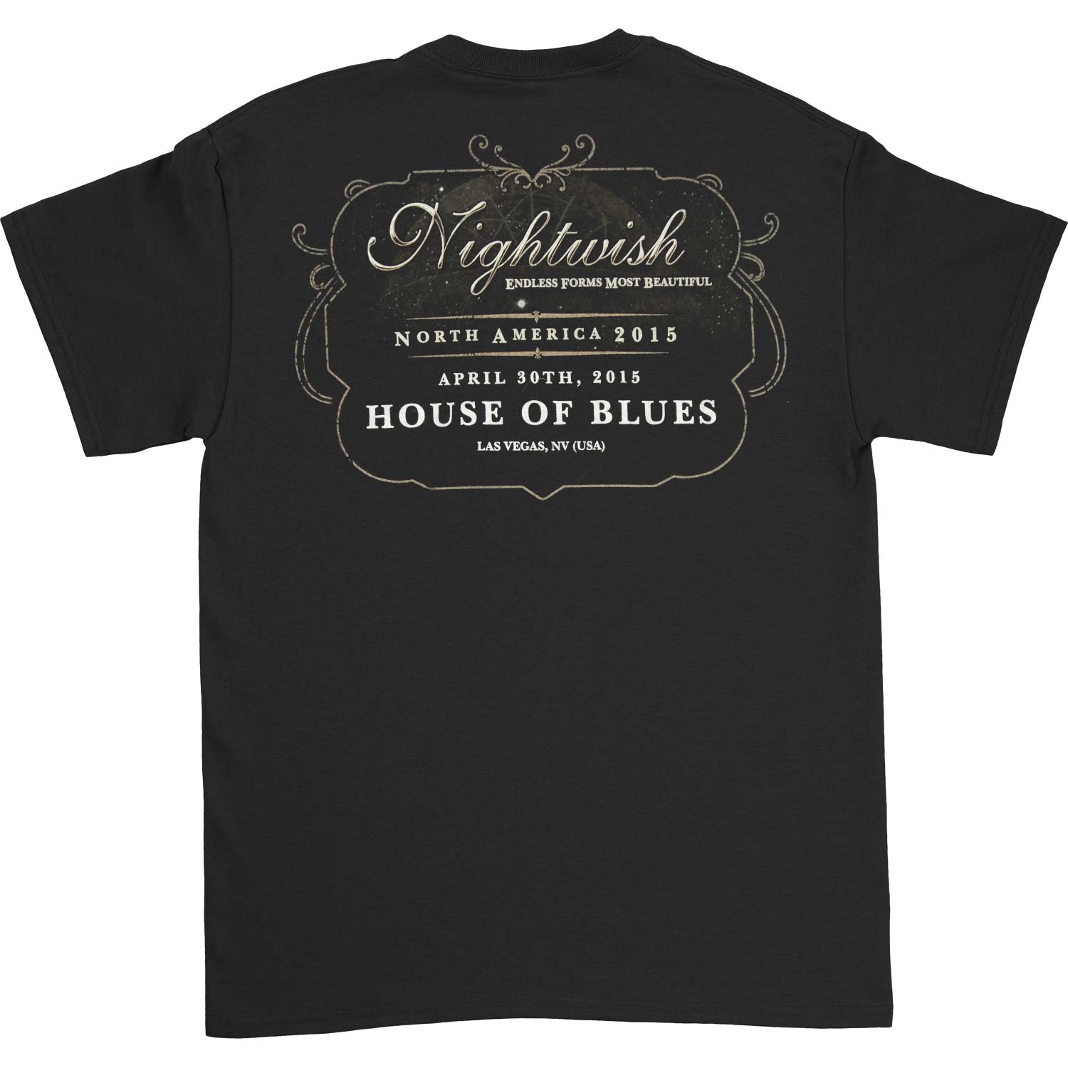 Nightwish April 30th House Of Blues Las Vegas T-shirt Back