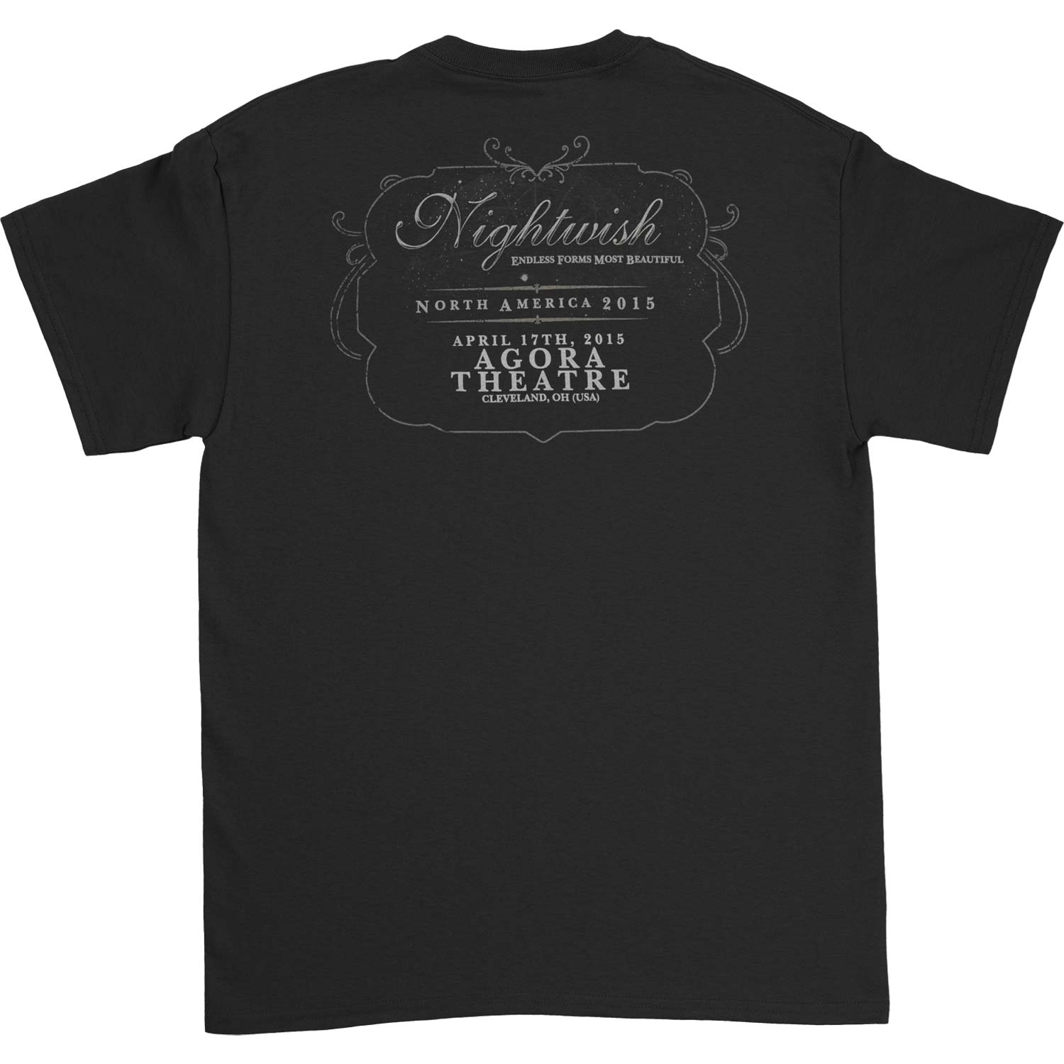Nightwish April 17th Agora Theatre T-shirt Back