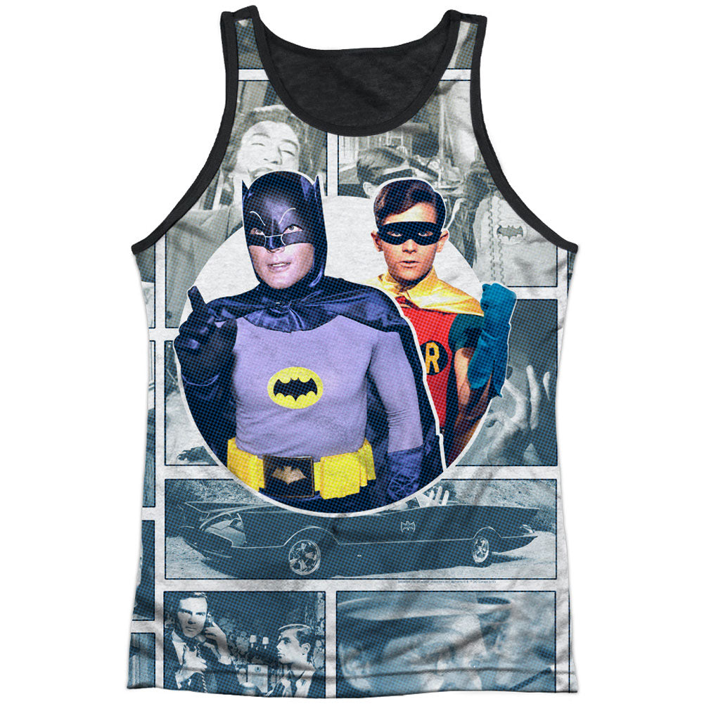 Batman 60s Panels Black Back Mens Tank