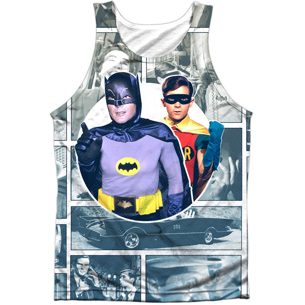Batman 60s Panels 100% Poly Mens Tank