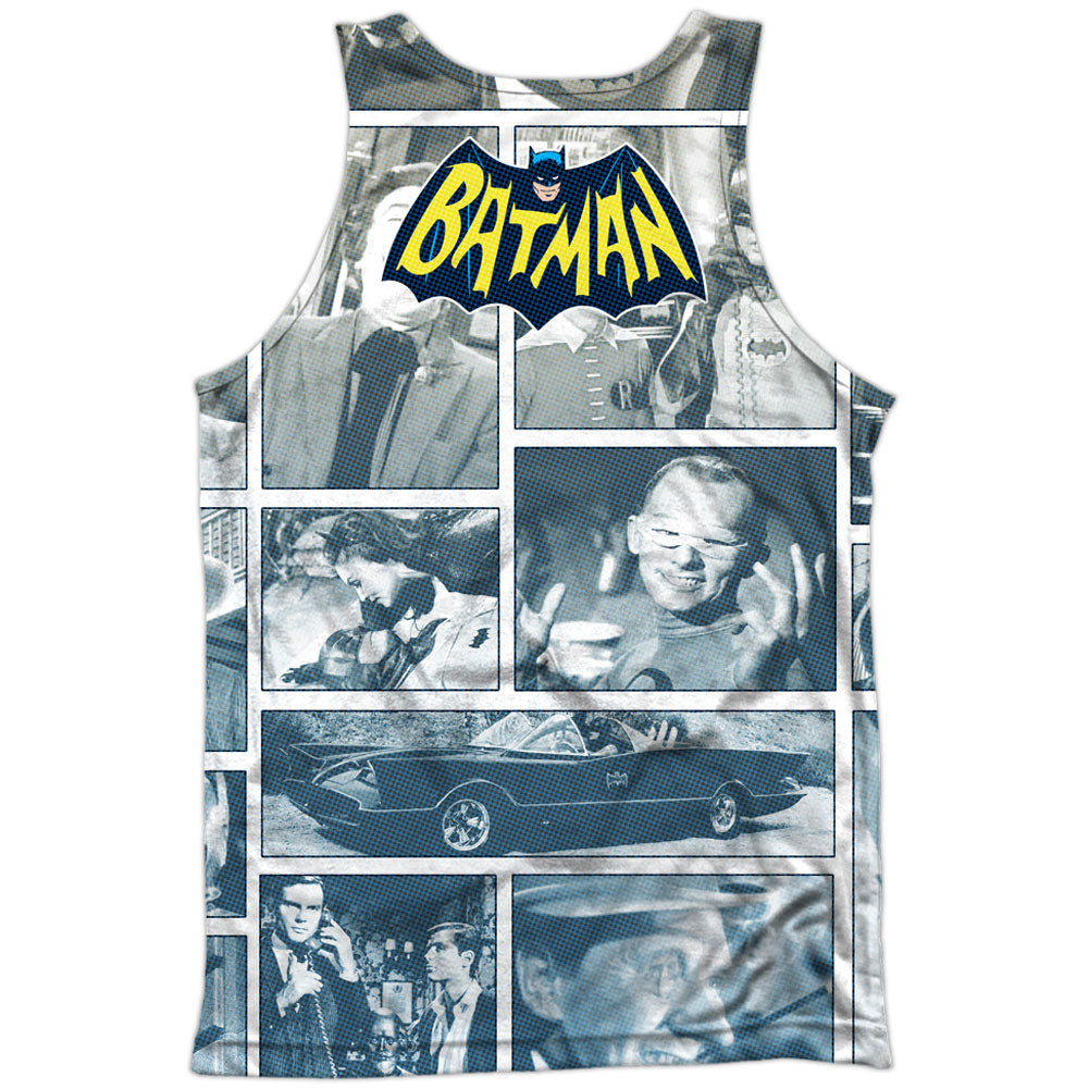 Batman 60s Panels 100% Poly Front/Back Print Mens Tank