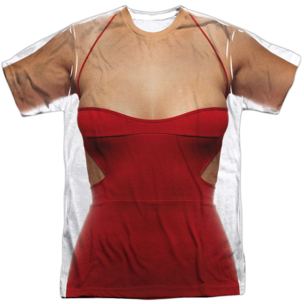 Battlestar Galactica Red Dress 100% Poly Front/Back Print Sublimation T-shirt