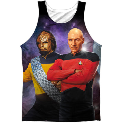 Star Trek Tng 100% Poly Front/Back Print Mens Tank