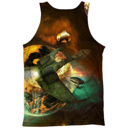 Star Trek Battle Ships 100% Poly Front/Back Print Mens Tank