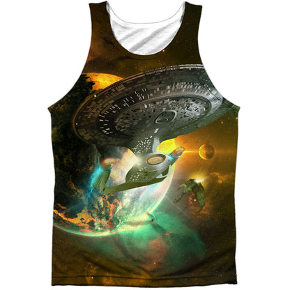 Star Trek Battle Ships 100% Poly Front/Back Print Mens Tank