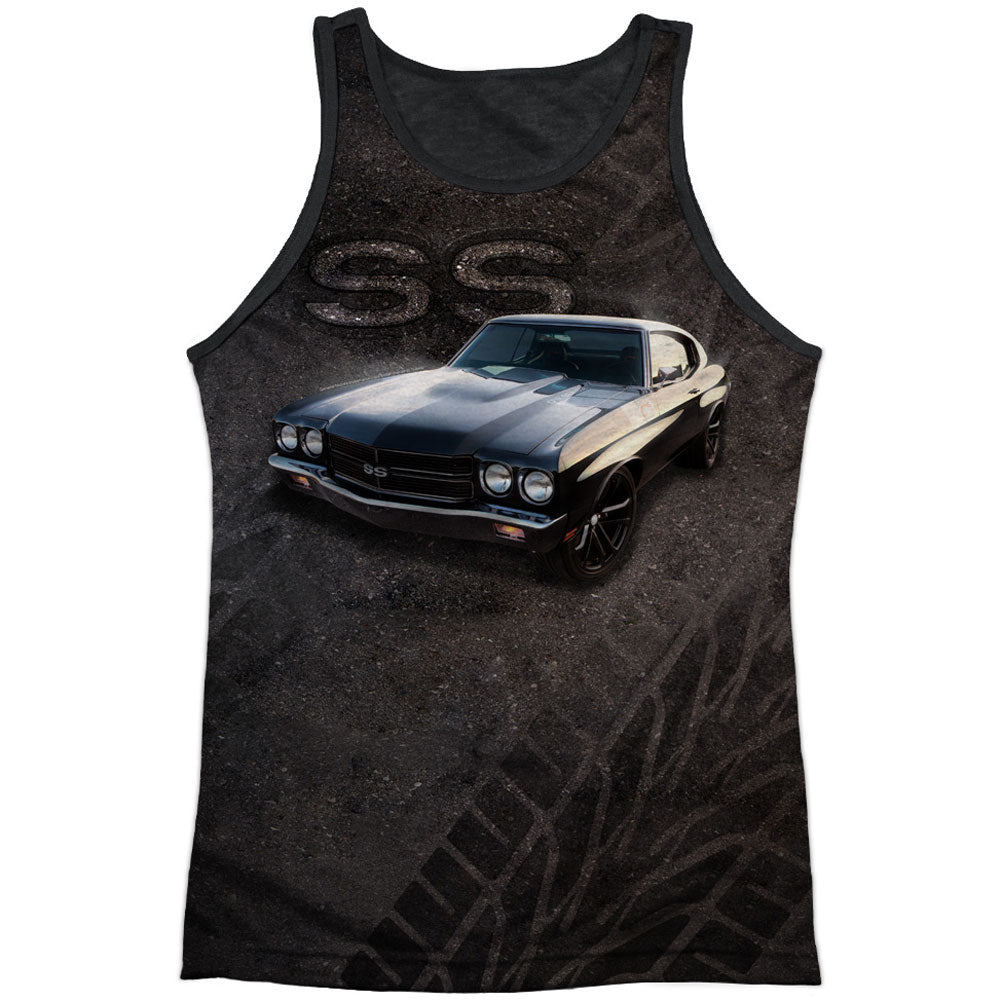 Chevy Muscle Chevelle Ss Black Back Mens Tank
