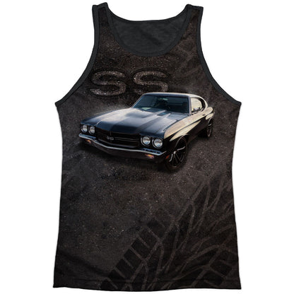 Chevy Muscle Chevelle Ss Black Back Mens Tank