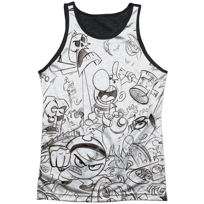Grim Adventures Of Billy & Mandy Brawl Black Back Mens Tank