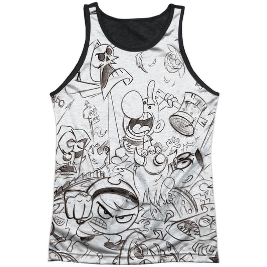Grim Adventures Of Billy & Mandy Brawl Black Back Mens Tank