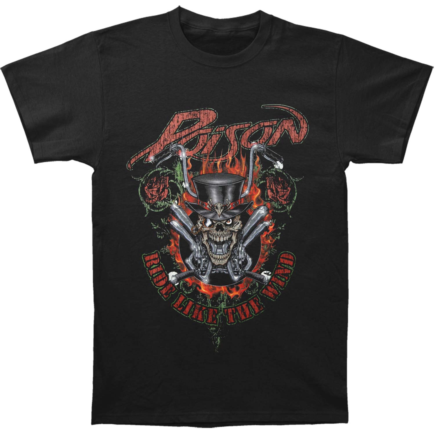 Poison Ride Like The Wind Slim Fit T-shirt Front