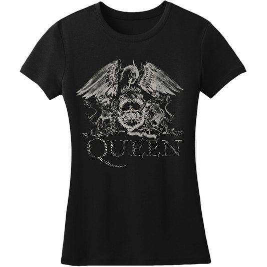 Queen Logo (Diamante) Junior Top Front