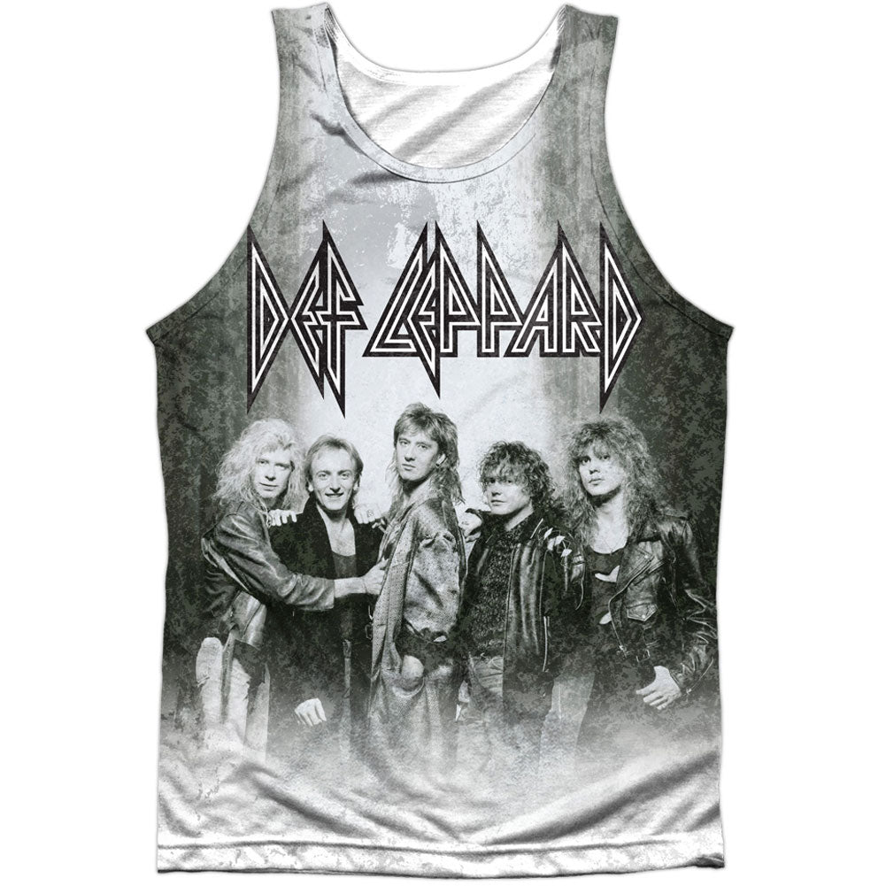 Def Leppard The Band 100% Poly Front/Back Print Mens Tank