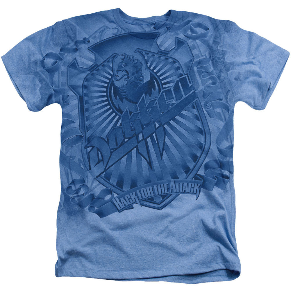 Dokken Back Attack Crest Adult Heather 40% Poly T-shirt