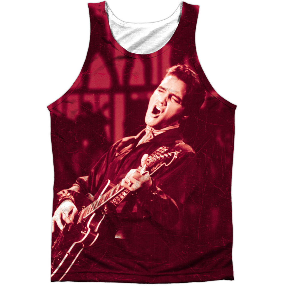 Elvis Presley Scratched 68 100% Poly Mens Tank
