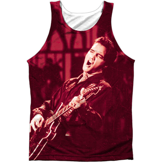 Elvis Presley Scratched 68 100% Poly Mens Tank