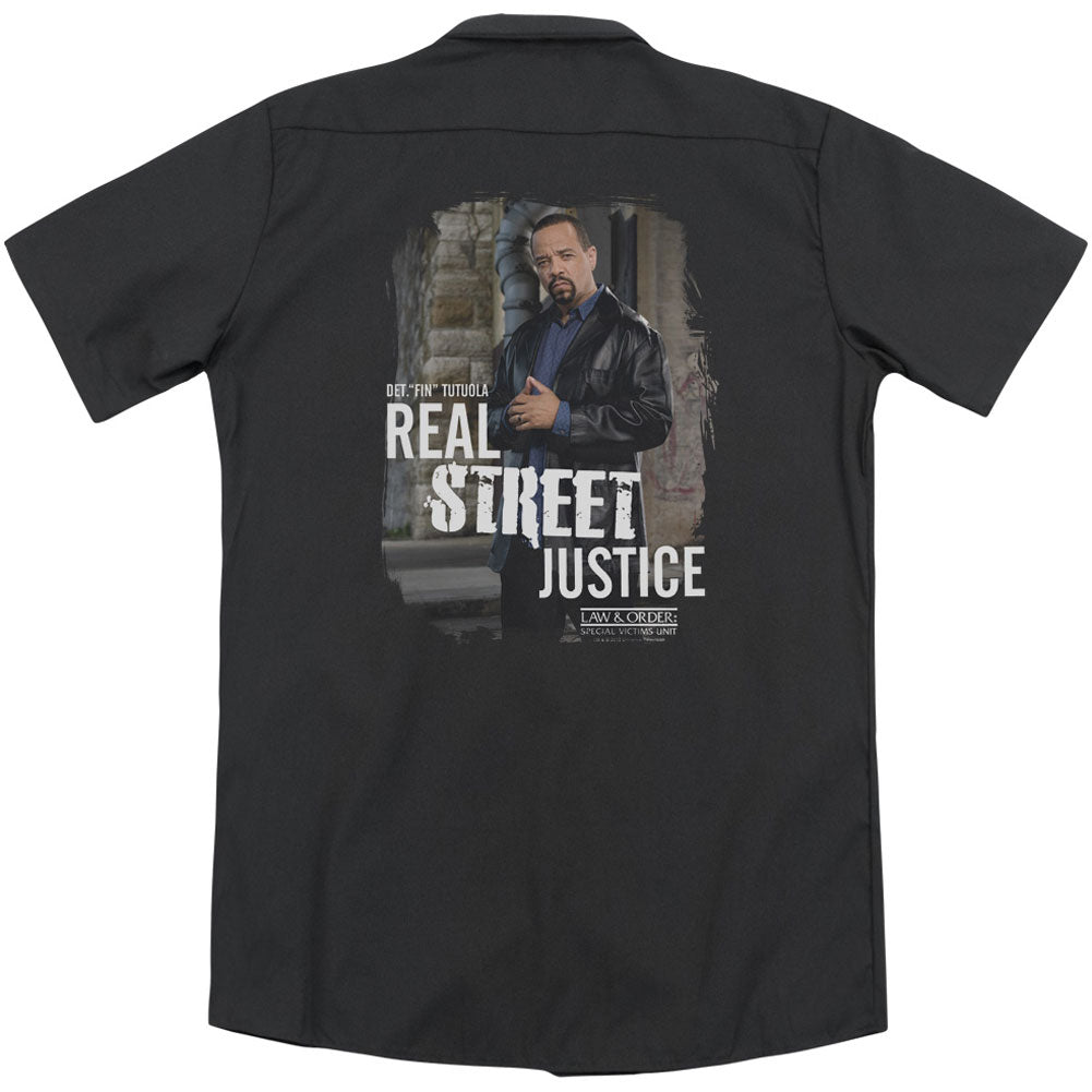Law & Order Street Justice (Back Print) Workshirt Back