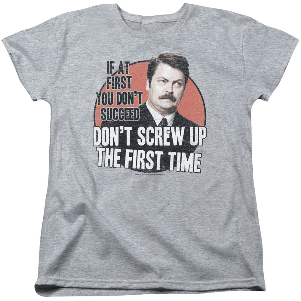 Parks And Recreation Don't Screw Up Womens T-shirt Front