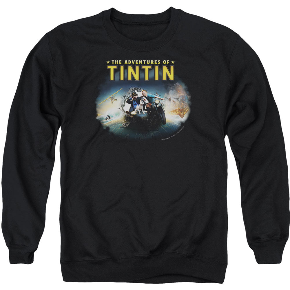 Tintin Journey Adult Sweatshirt Front
