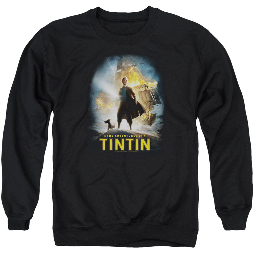 Tintin Poster Adult Sweatshirt Front