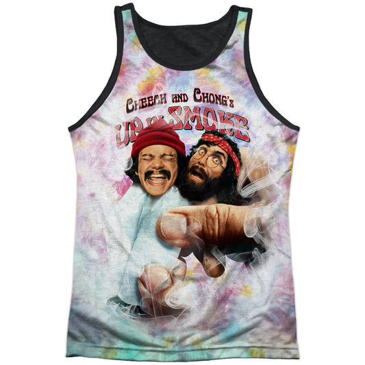 Cheech & Chong Fried Tie Dyed Black Back Mens Tank