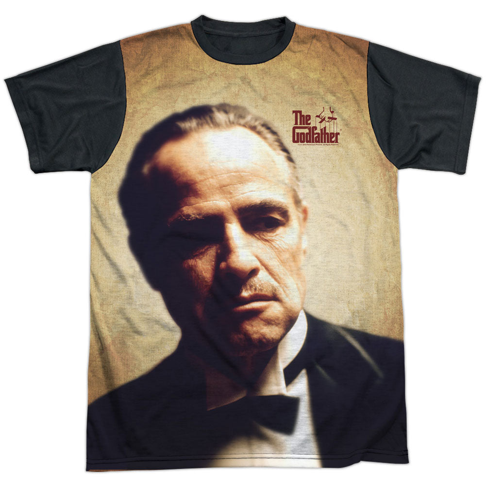 Godfather Vito Corleone Black Back 100% Poly Sublimation T-shirt Front