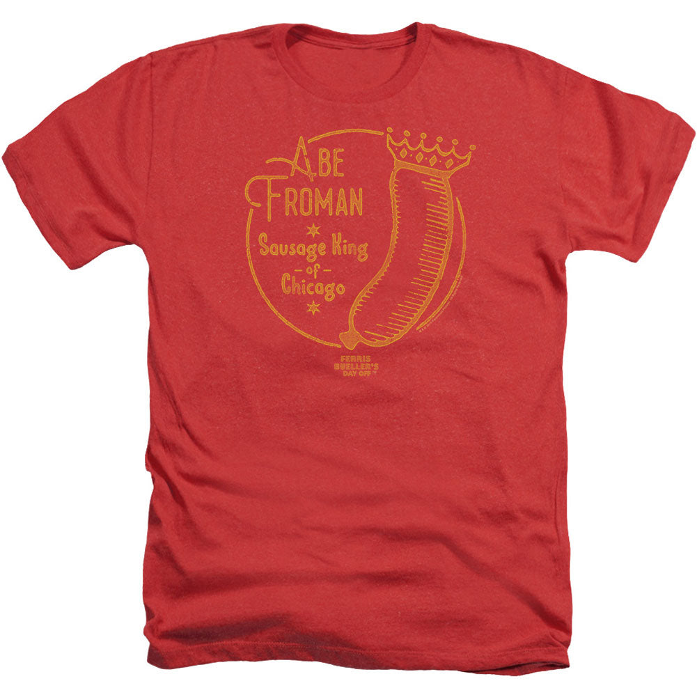 Ferris Bueller's Day Off Abe Froman Adult Heather 40% Poly T-shirt