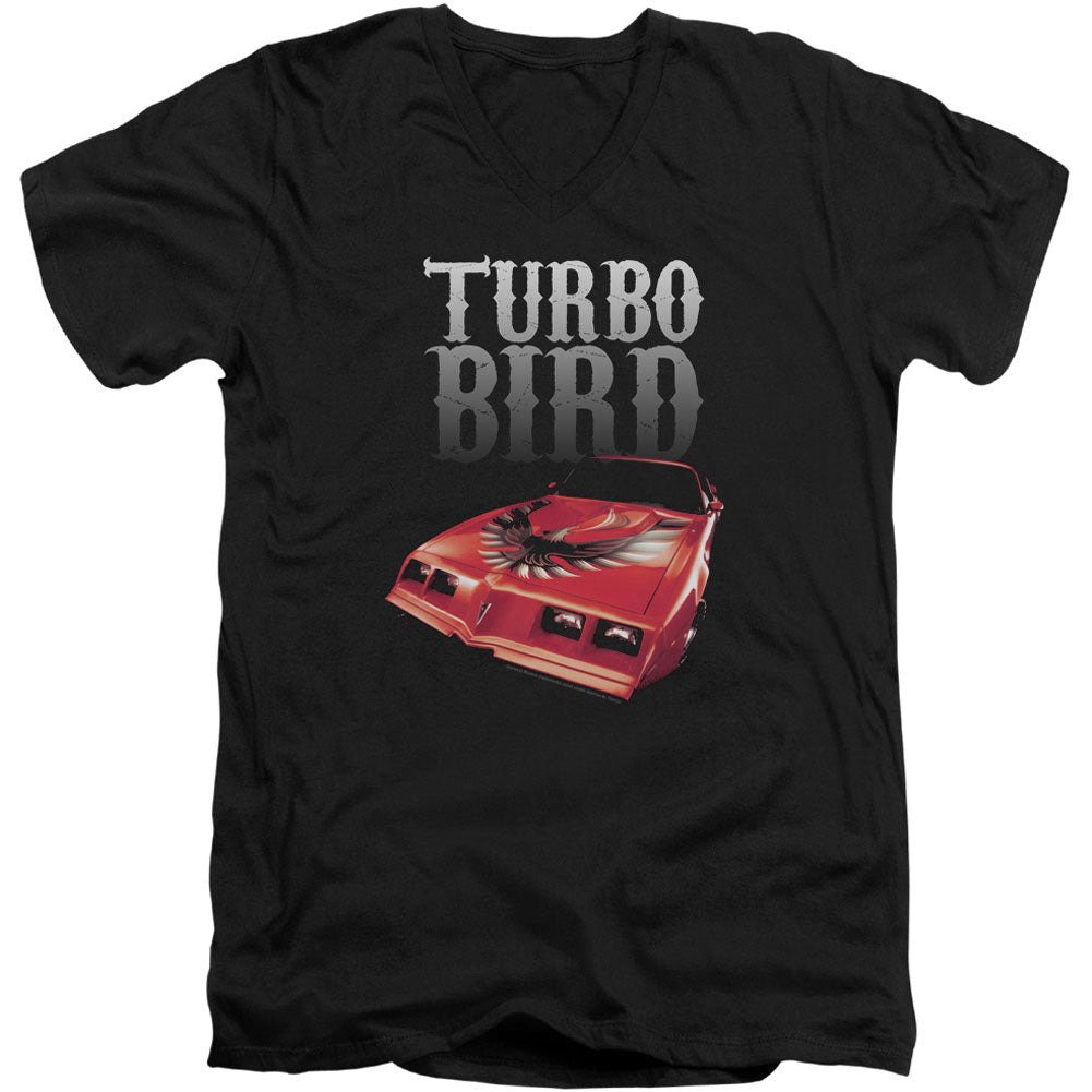 Pontiac Turbo Bird Adult V-Neck Slim Fit T-shirt Front