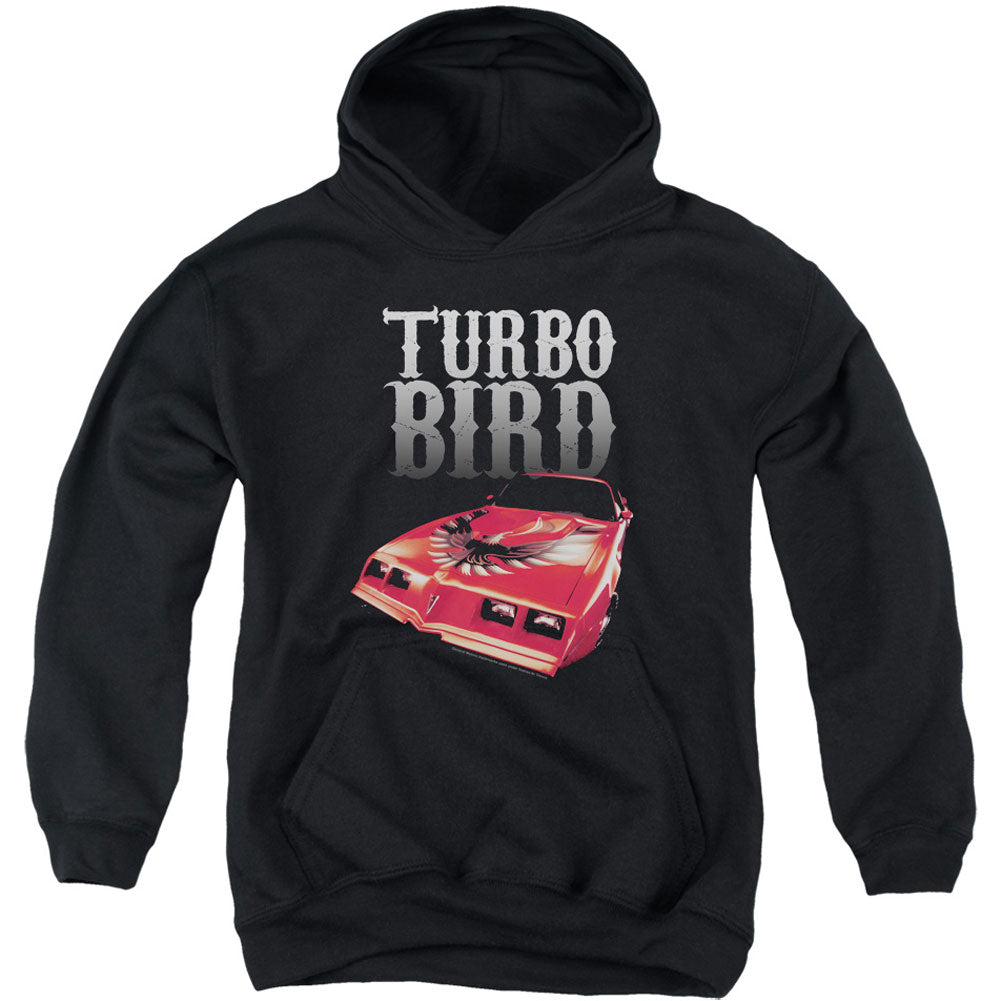 Pontiac Turbo Bird Youth 50% Poly Hooded Sweatshirt Front