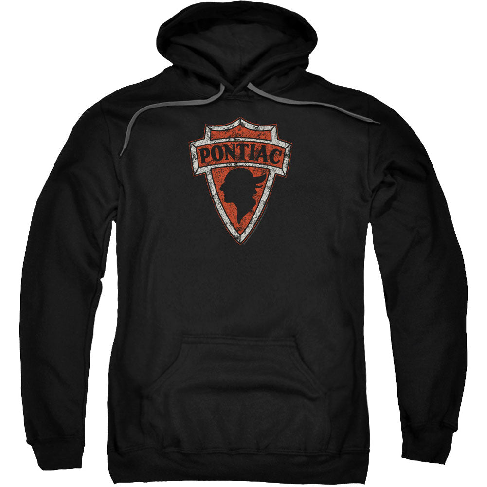 Early Pontiac Arrowhead Adult 25% Poly Hooded Sweatshirt Front
