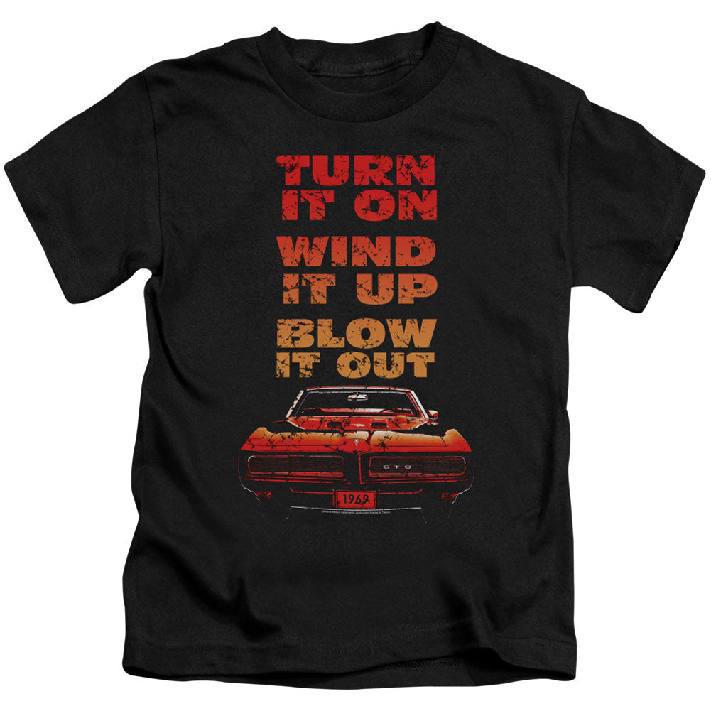 Pontiac Blow It Out Gto Juvenile Childrens T-shirt Front
