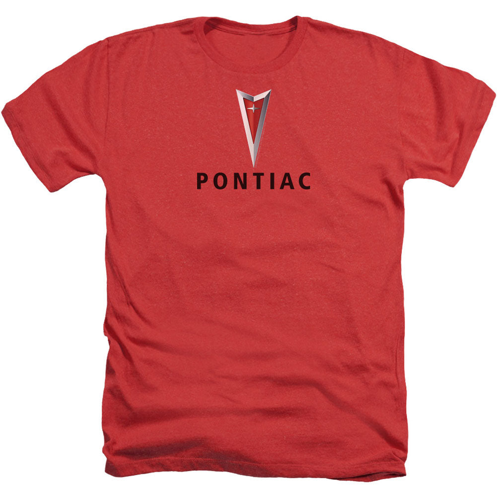 Pontiac Centered Arrowhead Adult Heather 40% Poly T-shirt