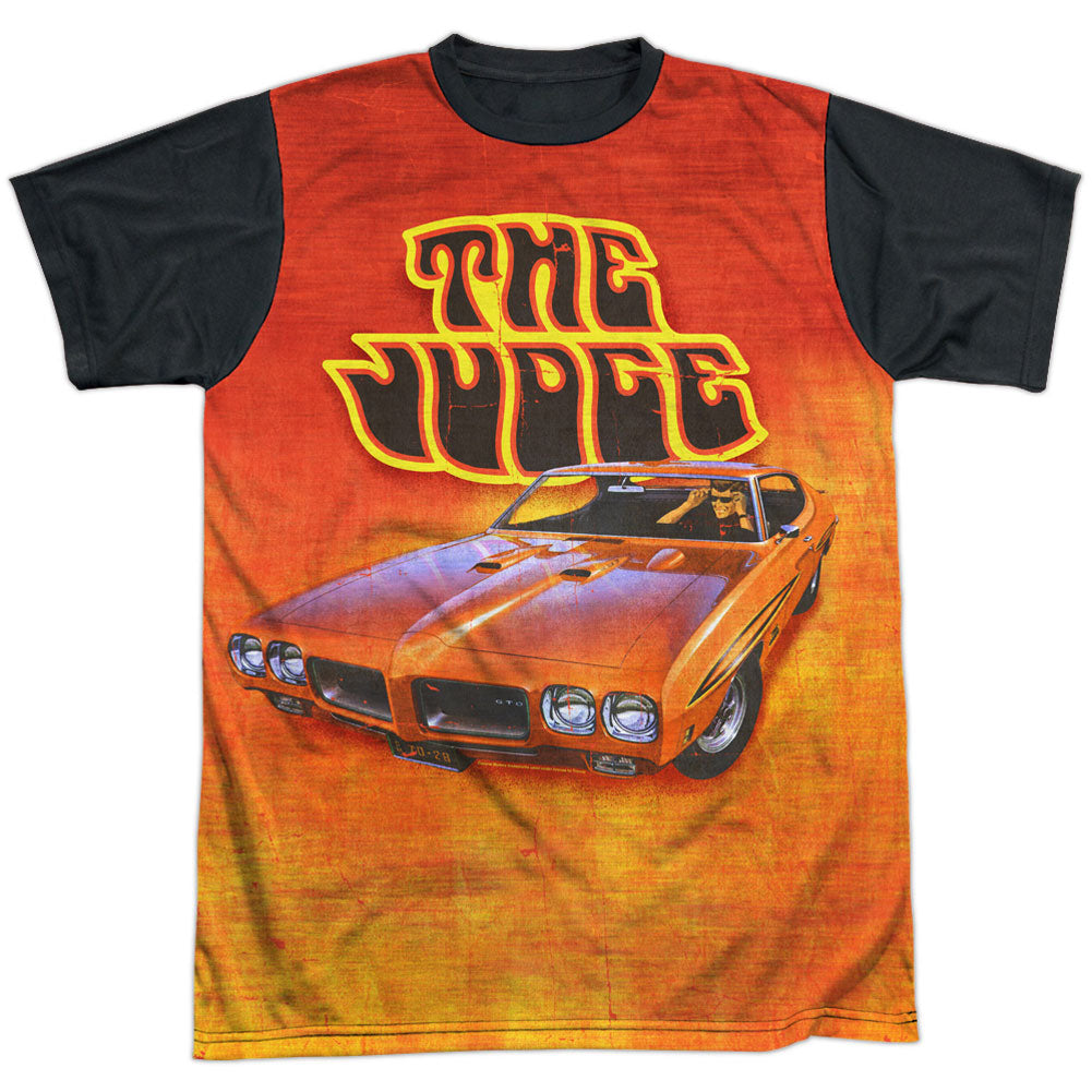 Chevy The Judge Black Back 100% Poly Sublimation T-shirt Front