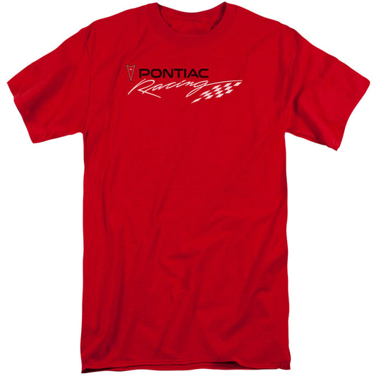 Red Pontiac Racing Adult Tall T-shirt Tall Front