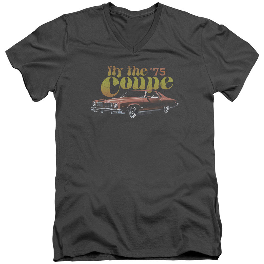 Pontiac Fly The Coupe Adult V-Neck Slim Fit T-shirt Front