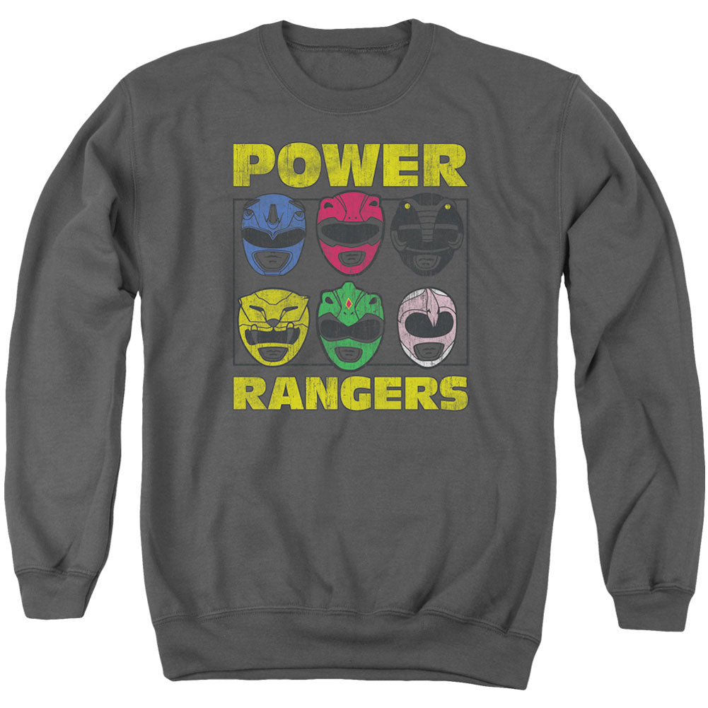 Power Rangers Ranger Heads Adult Sweatshirt Front