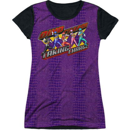 Power Rangers Taking Charge Sublimation Junior Top Front