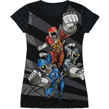 Power Rangers Let's Bolt Sublimation Junior Top Front