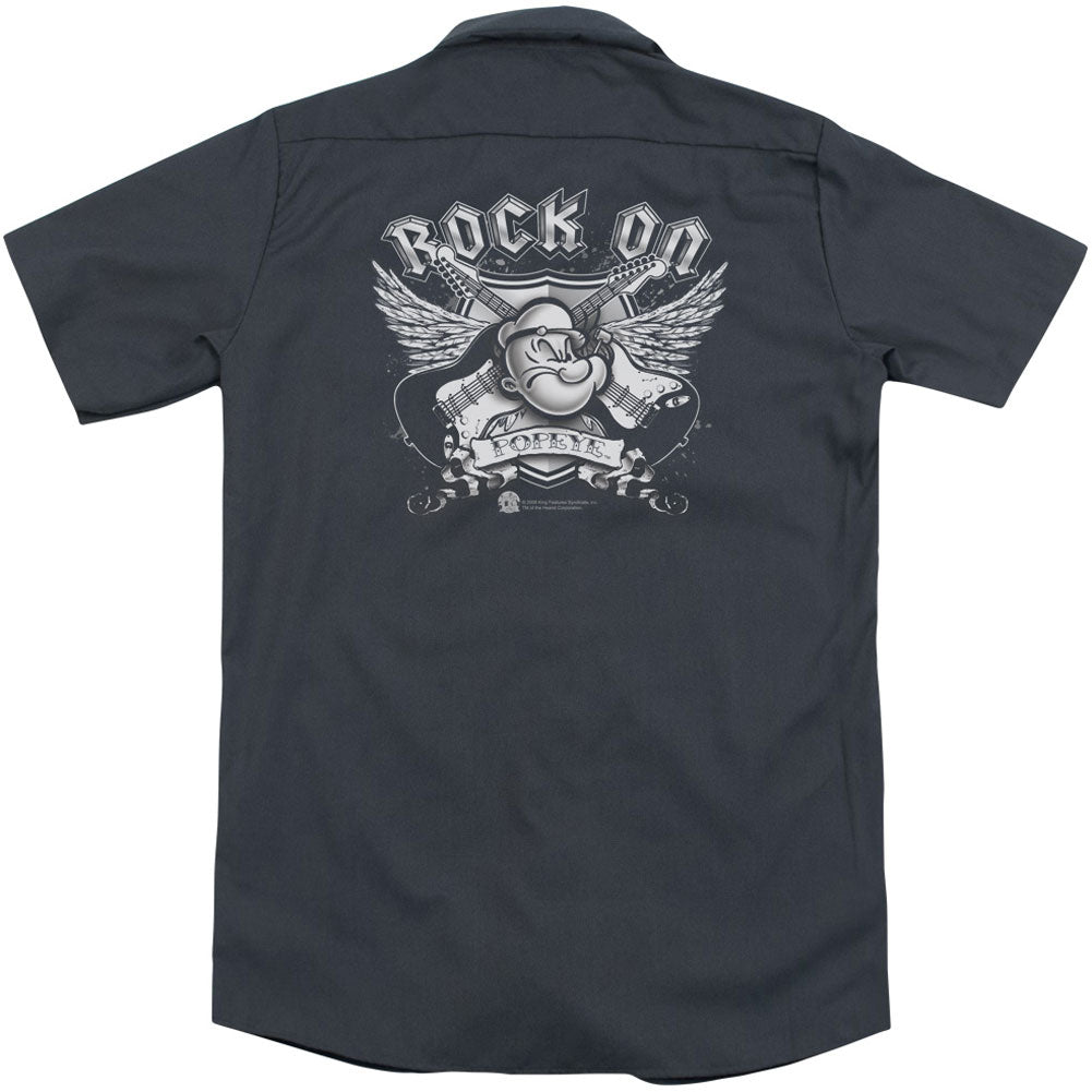 Popeye Rock On(Back Print) Workshirt Back