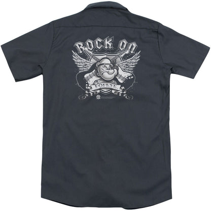 Popeye Rock On(Back Print) Workshirt Back