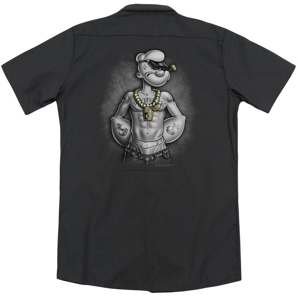 Popeye Hardcore (Back Print) Workshirt Back