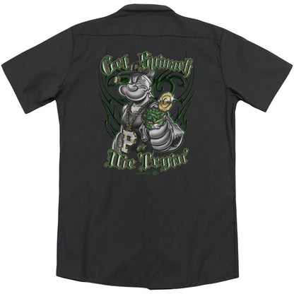 Popeye Get Spinach (Back Print) Workshirt Back